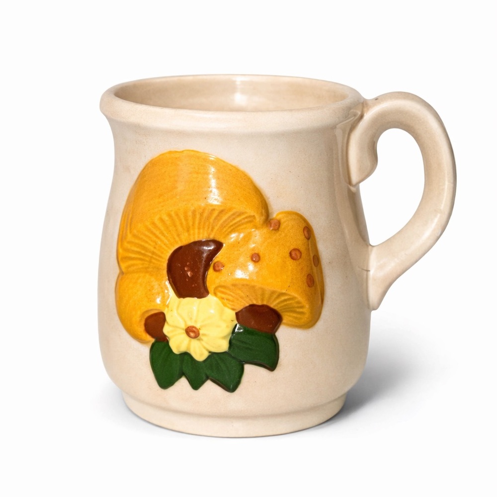 Vintage Mushroom Ceramic Mug